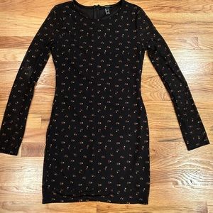 Forever 21 Black Print Dress Size L